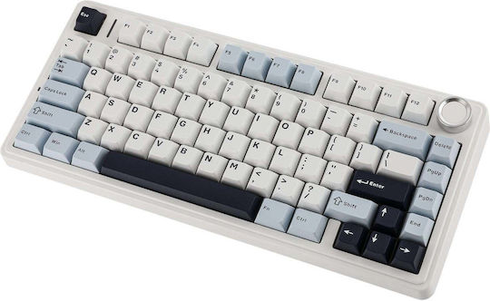 Aula F75 Wireless Gaming Keyboard 75% with LEOBOG Reaper switches and RGB lighting (English US) White