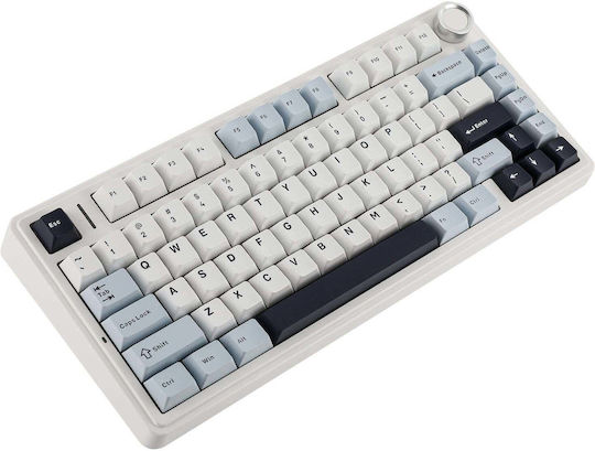 Aula F75 Wireless Gaming Keyboard 75% with LEOBOG Reaper switches and RGB lighting (English US) White