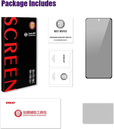 Enkay Privacy Full Face Tempered Glass Black (Poco F7 Pro)
