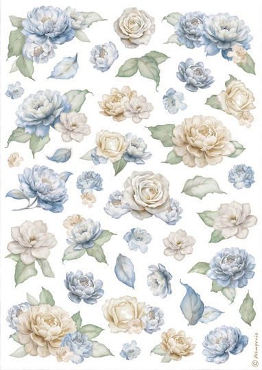 Set of 6 Decoupage Rice Papers Stamperia 21x29cm A4 Timeless