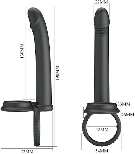 Pretty Love Διπλό Dildo με Όρχεις