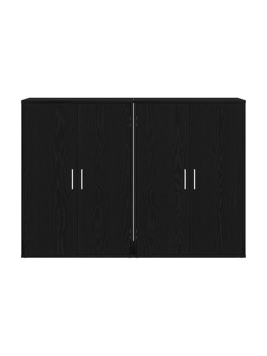 Office Storage Chipboard Cabinet Oak L60xW31xH84cm