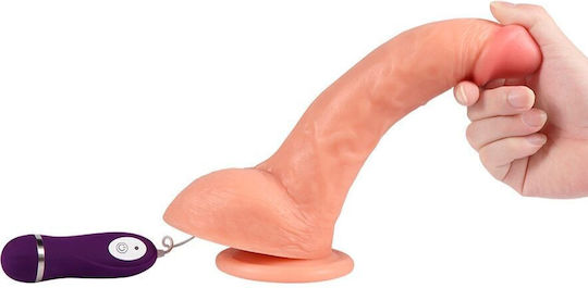 Shequ Beast Realistic Vibrator with Remote Control Flesh