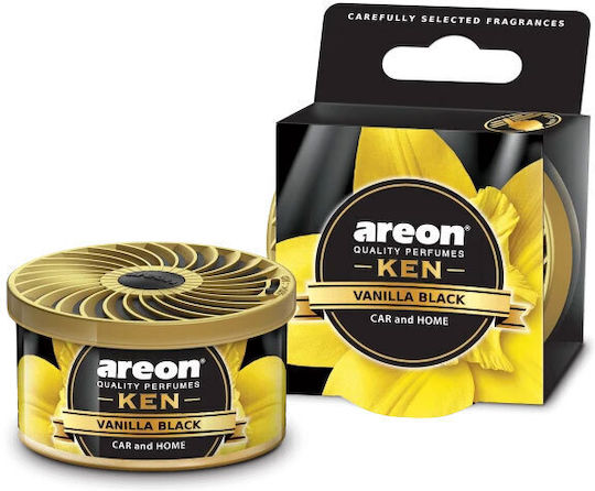 Areon Car Air Freshener Can Console/Dashboard Ken Blister Vanilla Black 35gr