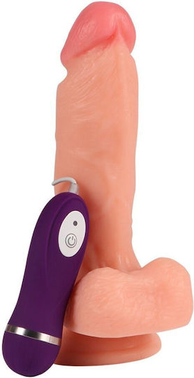 Shequ Iron Dragon Ρεαλιστικός Δονητής με Remote Control Flesh