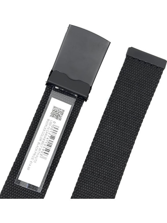 Men's Belt Fabric Black