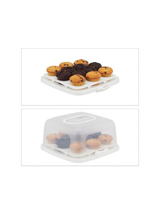 Relaxdays Tortieră Plastic Transparent 16x34x32.5buc