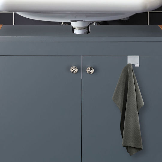 Relaxdays Inox Door Hook 6.5x7x5cm