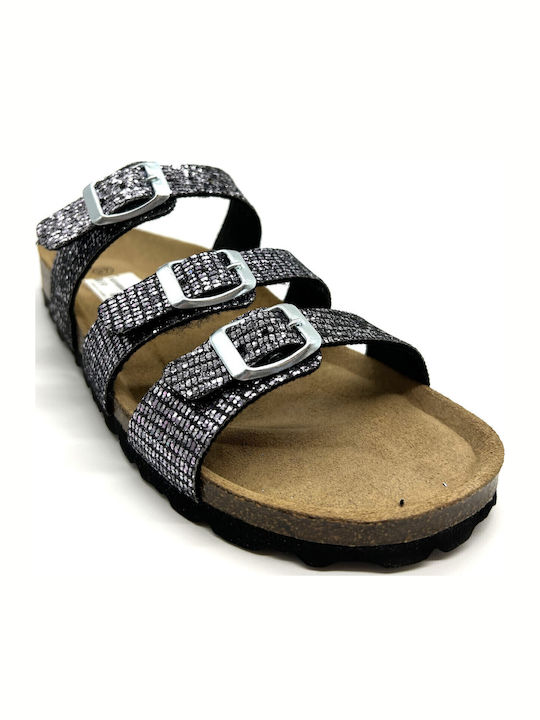 Flache Sandalen für Damen Anatomisch in Gray Farbe