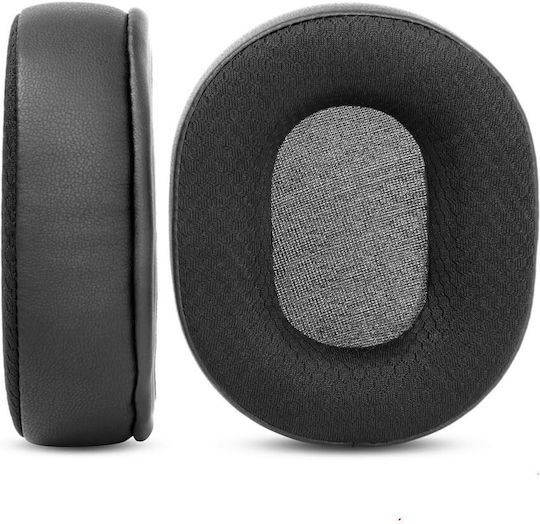 Set 2 Perne pentru Urechi Edman Brainwavz Audio-technica Ath M50x M50xbt M50 M40x M30 M20 M10 Ath-msr7 Over-ear Piele Sintetică Plasă Neagră