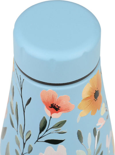 Travel Flask Save the Aegean Ανακυκλώσιμο Μπουκάλι Θερμός Ανοξείδωτο BPA Free 500ml Sky Garden με Καλαμάκι