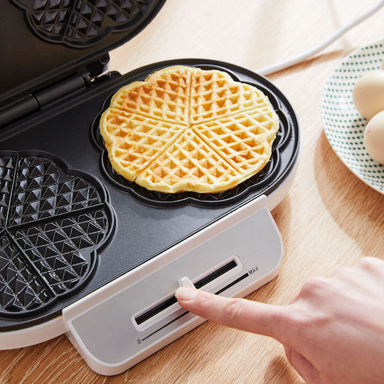 Monzana Waffle Maker for Heart Waffles 2 Waffle Slots 1200W