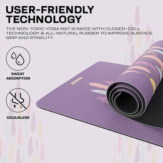 RDX Covor de exerciții fizice Yoga Violet