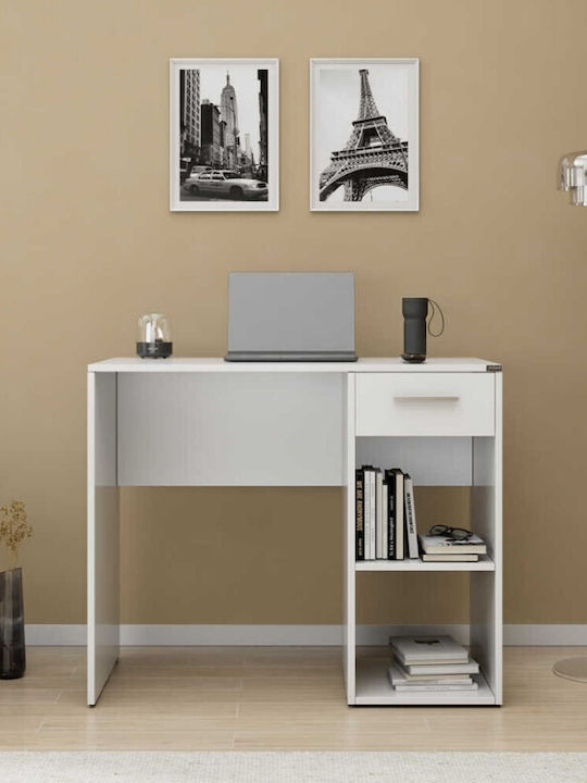 Desk Concept Pc Wooden White 90x52x75cm