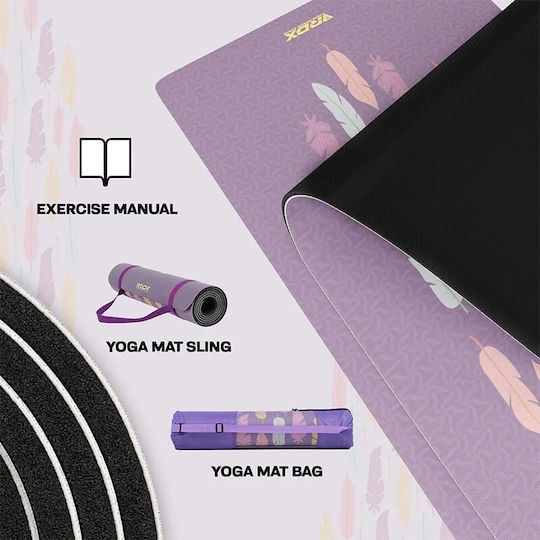RDX Covor de exerciții fizice Yoga Violet