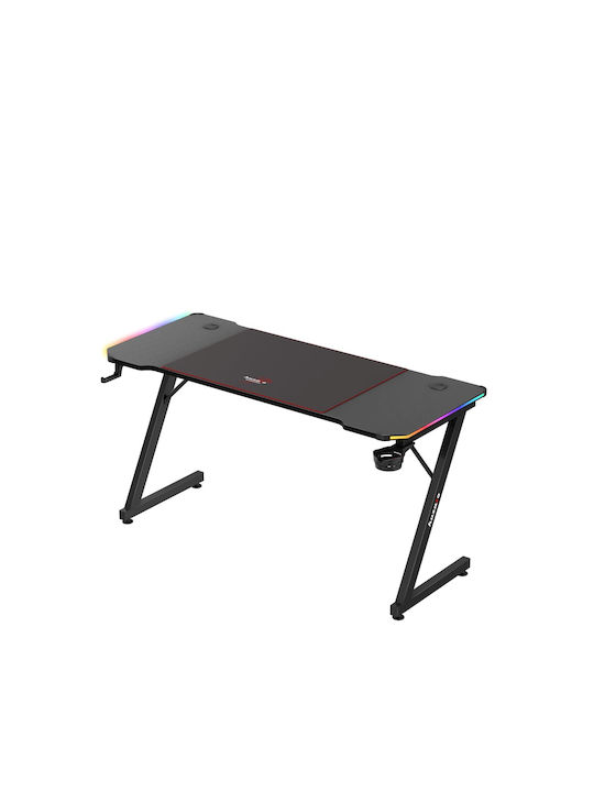 Γραφείο Hero 3.3 RGB Ξύλινο Μαύρο με LED 140x60x74εκ.