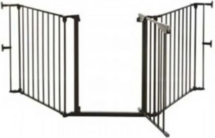 Dreambaby Foldable Security Door Simple Placement made of Metal in Black Color 85.5x74cm 1pcs