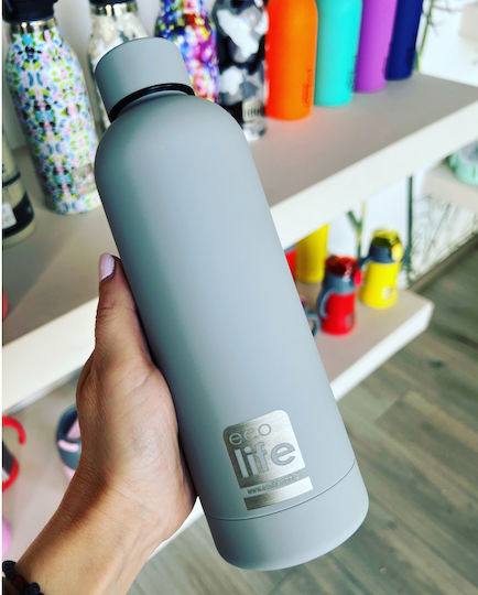 Ecolife Recyclable Bottle Thermos Stainless Steel BPA Free 500ml Gray