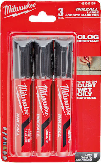 Milwaukee Inkzall Markere Permanente 6.2mm Negri 3buc