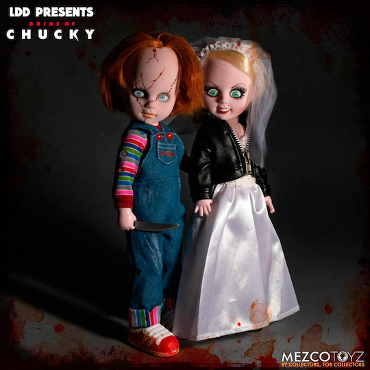 Păpuși Chucky Chucky & Tiffany Living Dead, set de 2 bucăți, 25cm