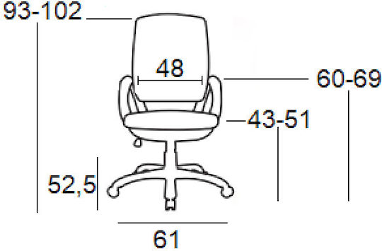 Zita Plus A1600-W Bürostuhl Weiß/Rosa