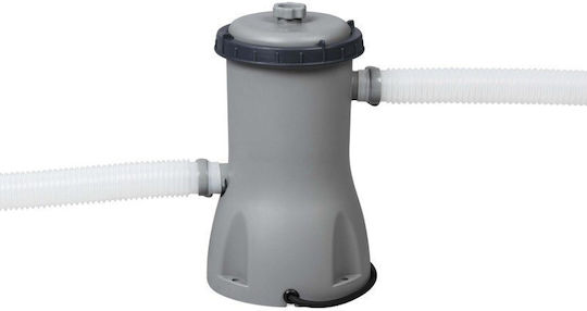 Bestway Скръгъл Басейн PVC 15.232л с Метална Рамка 427x122см Сив