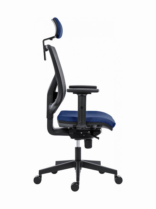 Stuhl Büro mit Armen Dark blue Powerton