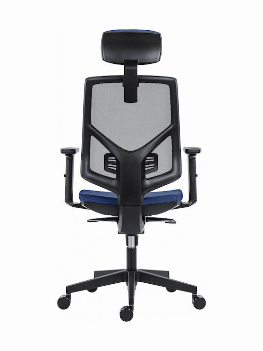 Stuhl Büro mit Armen Dark blue Powerton