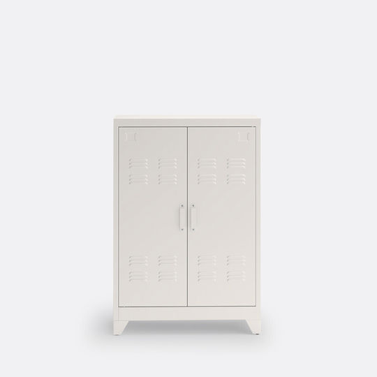 Dulap cu două uși Hiba Metal cu 2 Rafturi 75x33x110cm