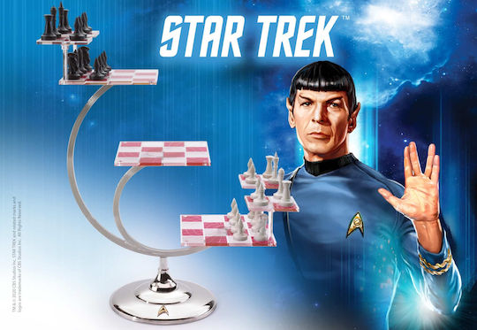 The Noble Collection Star Trek Tri-Dimensional Chess Set Σκάκι Γυάλινο με Πιόνια