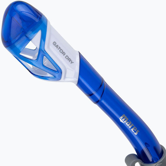 Mares Gator Dry Snorkel Blue with Silicone Mouthpiece