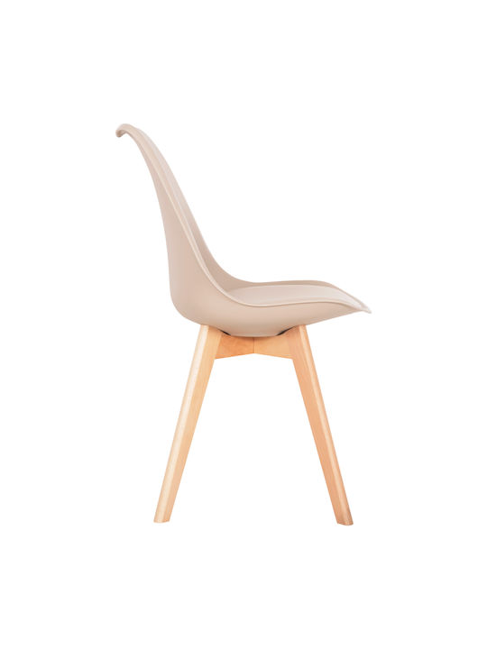 Vegas Kitchen Polypropylene Chair Cappuccino 48x52x81cm 4pcs