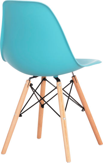 Twist PP Kitchen Polypropylene Chair Blue 46x50x82cm 4pcs