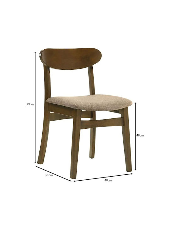 Dom Stühle Speisesaal Braun 2Stück 48x51x79cm
