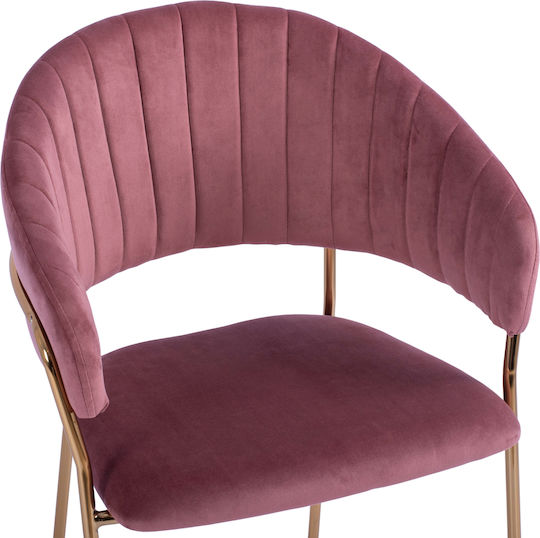 Theodore Dining Room Velvet Armchair Rotten Apple 55x50x82cm