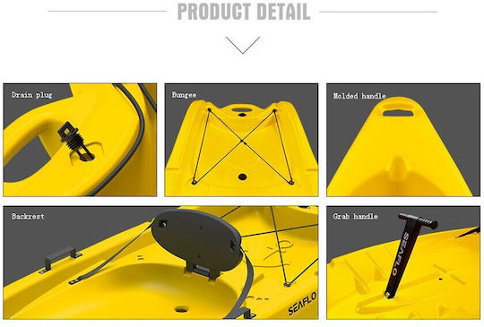 Seaflo SF-2002 SF-2002_YELLOW Пластмасов Каяк Плажна чанта 1 лице Жълт