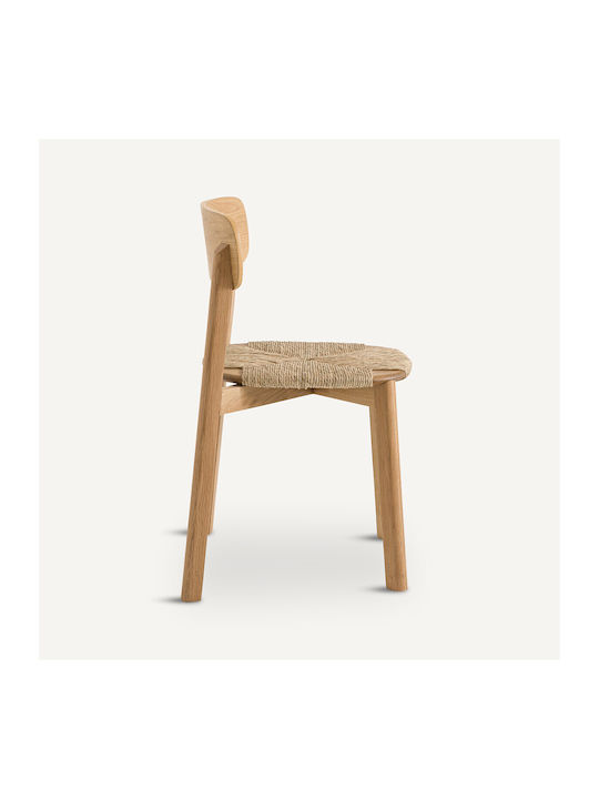 Batignolles Dining Room Wooden Chair Brown 52x52x78cm