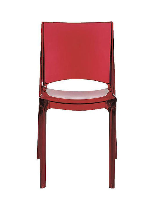 B-side Dining Room Polypropylene Chair Red 48x50x82cm