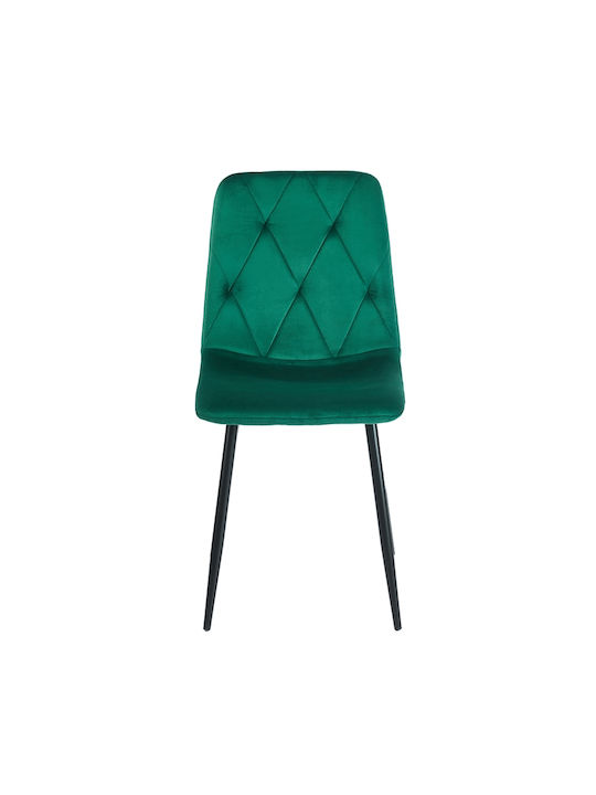 Eva Dining Room Velvet Chair Green Velvet 44x56x49cm