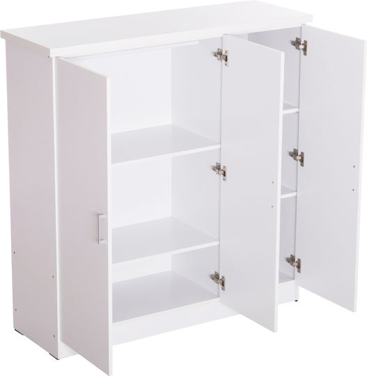 Bailey Drei Türen Schrank Weiß 116x40x123cm