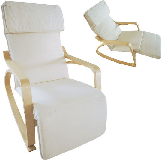 Hamilton Relax Armchair with Footstool White E7157 1 67x105x90cm