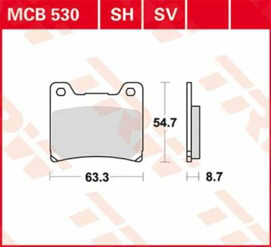 TRW Motorcycle Brake Pads Front for Yamaha TZR / XJ