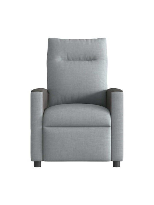 Πολυθρόνα Relax Massage με Υποπόδιο Ανοιχτό Γκρι 50x54x100cm