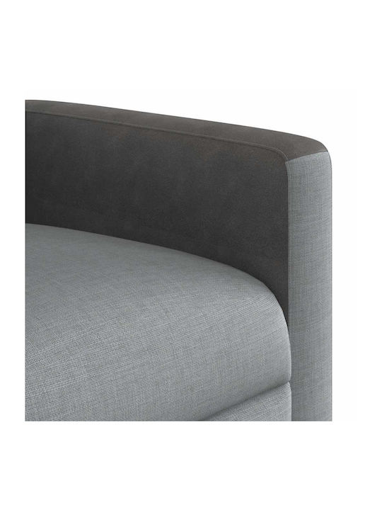 Πολυθρόνα Relax Massage με Υποπόδιο Ανοιχτό Γκρι 50x54x100cm