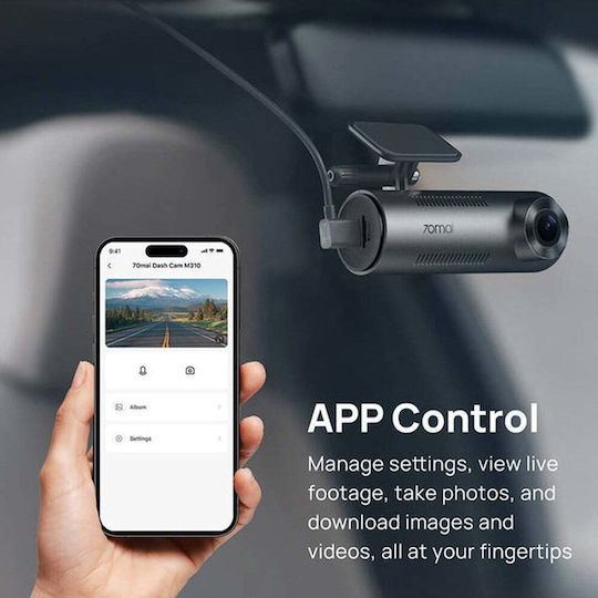 70Mai 1296P Windshield Car DVR with Adhesive Tape