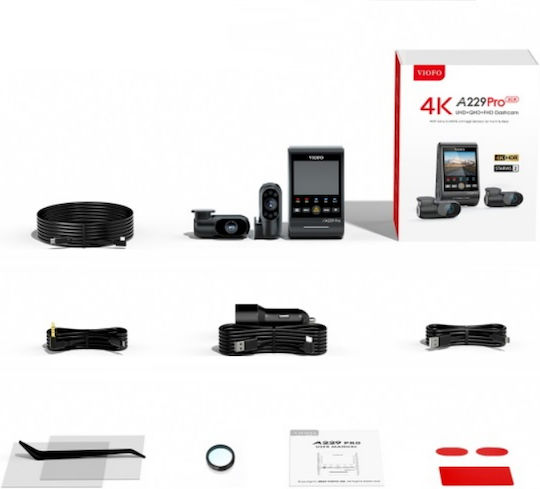 Viofo A229 Pro 3CH 4K Car DVR Set with Rear Camera