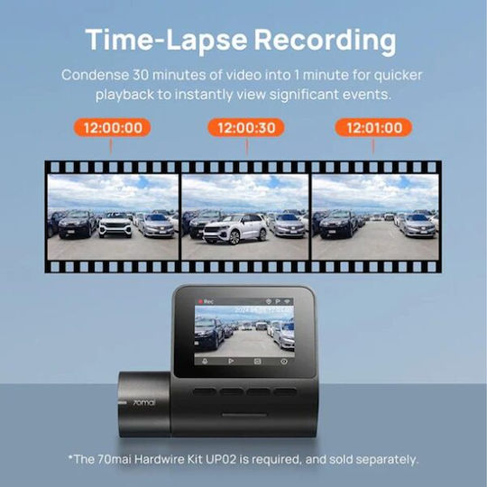 Xiaomi 70mai Dash A200 & Camera RC11 1080P Windshield Car DVR Set with Rear Camera, Display with Adhesive Tape