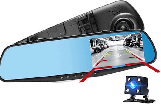 Timeless Tools Сет Огледало с Автомобилна DVR камера 720P с дисплей 4.3" с клипс & Камера за задно виждане