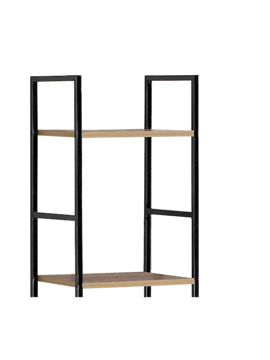 Βιβλιοθήκη Azuel Φυσικό-μαύρο 29x23.5x144εκ.