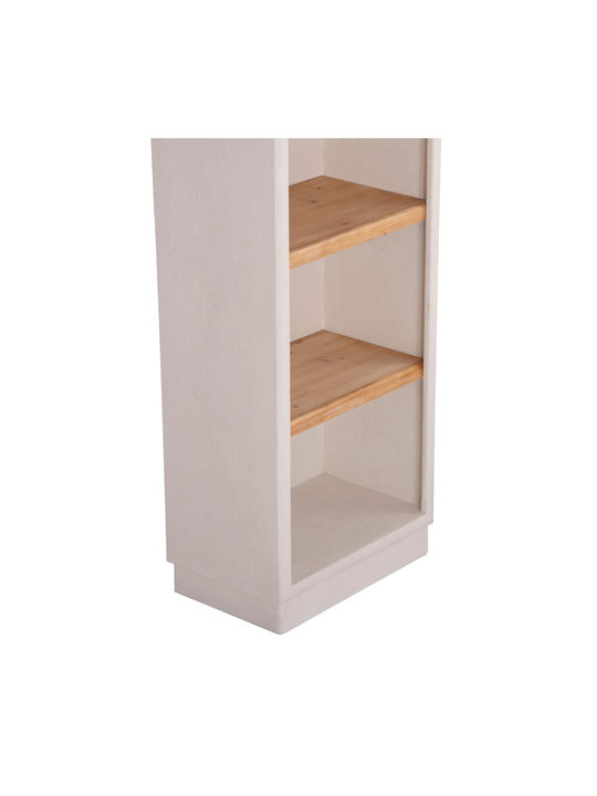 Bookcase Santorini Off-white-natural 60x38x178cm
